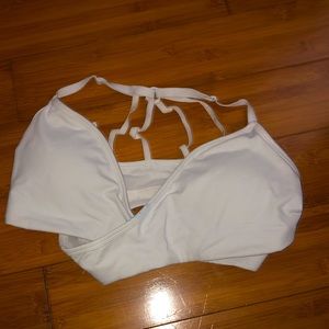 🕊 alphalete | white wrap bra 🕊